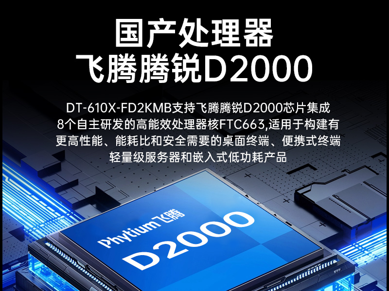 東田國產(chǎn)工控主機(jī),飛騰d2000工控機(jī)品牌,DT-610X-FD2KMB
