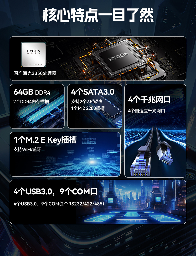 國產嵌入式工控機,海光3500CPU,支持Windows7/10麒麟統信系統,DTB-3086-3350.jpg