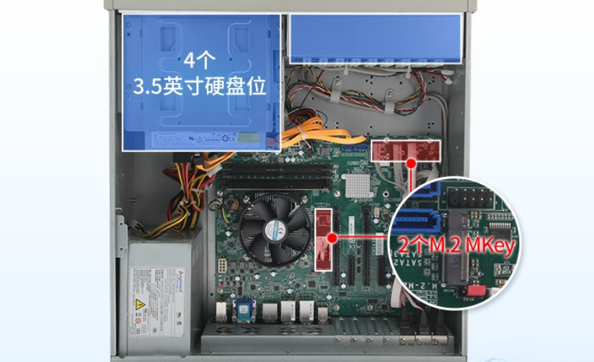 該工控機端口豐富，擴展性強，可外接多種設備，滿足客戶多種需求。